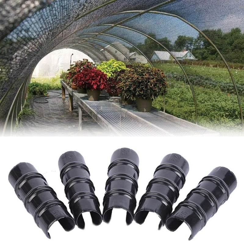 GRRONZEE 60PCS Greenhouse Clips 1 1/4 Inch Greenhouse Clamps Black Plastic Clamps Garden Buildings Tube Clips for PVC Pipe Greenhouse Films, Sunshade Nets, Row Covers, Shelters, Farming, Gardening - Image 4